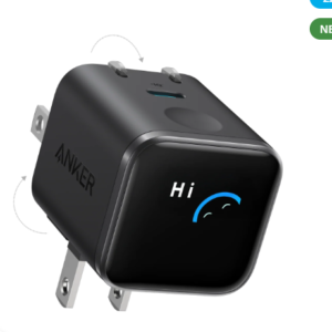 Anker Nano Charger (45W, Smart Display, 180° Foldable) Black